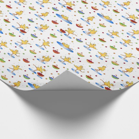 Frühlings-Enten Geschenkpapier (Ecke)