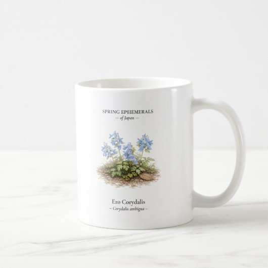 Frühlings-Ephemeriden Japans – Ezo Corydalis Kaffeetasse (Rechts)