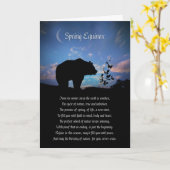 Frühlings-Equinox-Ostara-Bär und Segen Karte (Gelbe Blume)