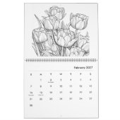 Frühlings-Erwachsenen-Malender-Kalender Kalender (Feb 2027)