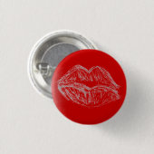 Frühlings-Fantasie - Lippenstift-Lippen Button (Vorne & Hinten)