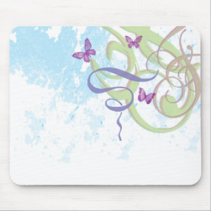 Frühlings-Fantasie - Wirbel u. Schmetterlinge - Mousepad