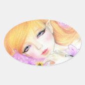 Frühlings-feenhafter Veilchen AUFKLEBER (Vorderseite)