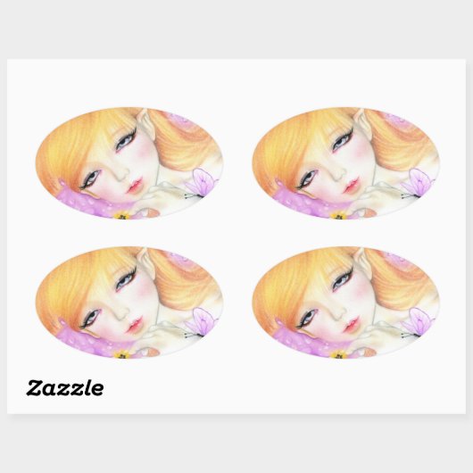 Frühlings-feenhafter Veilchen AUFKLEBER (Blatt)