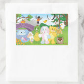 Frühlings-Feier im Kinzville Park Rechteckiger Aufkleber (Tasche)