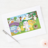 Frühlings-Feier im Kinzville Park Rechteckiger Aufkleber (Umschlag)