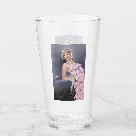 Frühlings-Flapper-Glas-Tumbler Glas (Vorderseite)