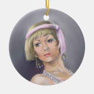 Frühlings Flapper Kreisornament Keramikornament