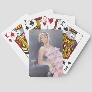 Frühlings-Flapper-Spielkarten Spielkarten