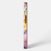 Frühlings-Floral-Monogramm iPhone Hülle (Linke Seite)