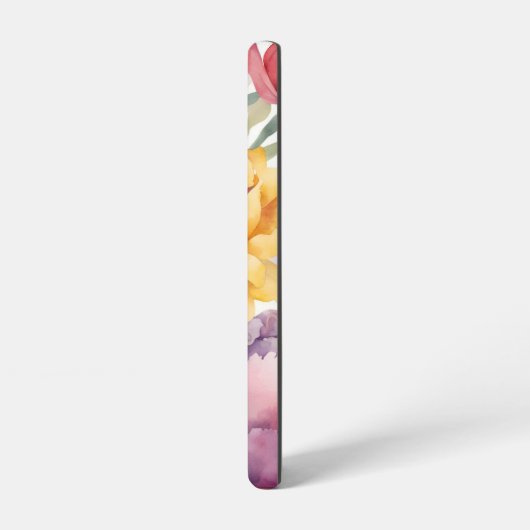 Frühlings-Floral-Monogramm Samsung Galaxy Hülle (Linke Seite)