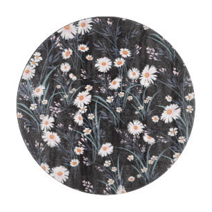 Frühlings-Gänseblümchen-Blumen nahtloses Design Schneidebrett