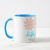 Frühlings-Gänseblümchen-Tasse, Boho-Pastell-Blumen Tasse (Links)