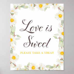 Frühlings-Gänseblümchen-Themen-Hochzeit Baby Sho Poster