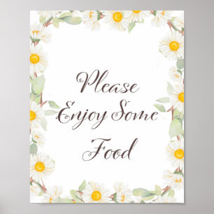 Frühlings-Gänseblümchen-Themen-Hochzeit Baby Sho Poster