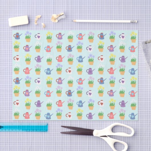 Frühlings-Garten-Blumen-und Pflanzen-Muster Seidenpapier (Handwerk)