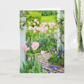 Frühlings-Garten-Geburtstag Karte (Vorderseite)