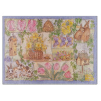 Frühlings-Garten-Glasschneiden-Brett