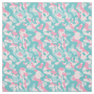 Frühlings-Girly Tarnungs-Muster Stoff