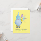 Frühlings-Gnom Frohe Ostern Karte (Vorderseite/Rückseite Beispiel)