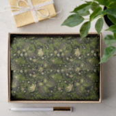 Frühlings Grün-Gold-Muster Seidenpapier (Geschenk)