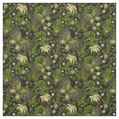 Frühlings Grün-Gold-Muster Stoff (Muster)