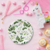 Frühlings-Grün tapezieren Teller mit Watercolor (Party)