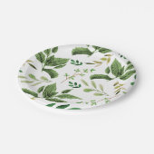 Frühlings-Grün tapezieren Teller mit Watercolor (Schrägansicht)