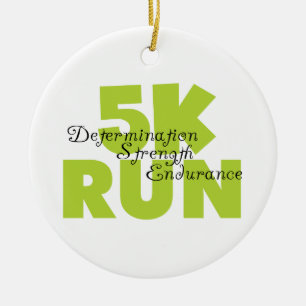 Frühlings-grüner Lauf 5K Keramikornament