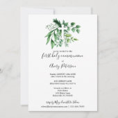 Frühlings-grünes botanisches Kreuz-erste heilige Einladung (Vorderseite)