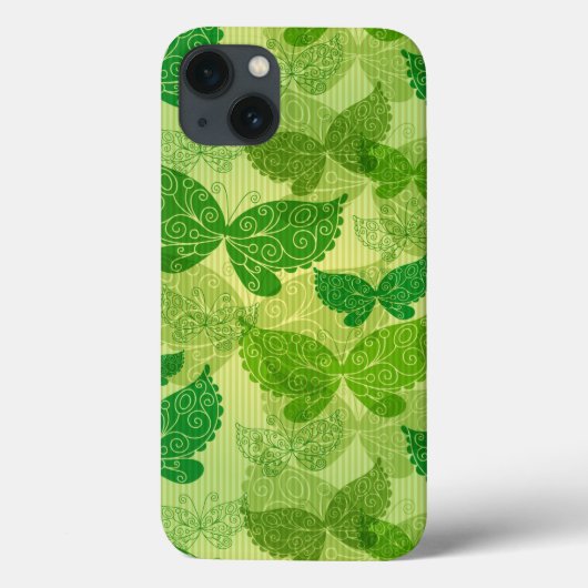 Frühlings-grünes Muster Case-Mate iPhone Hülle (Rückseite)
