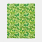 Frühlings-grünes Muster Fleecedecke (Vorderseite)