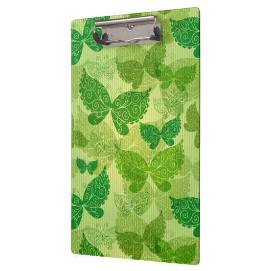 Frühlings-grünes Muster Klemmbrett (Links)