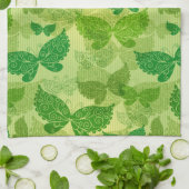 Frühlings-grünes Muster Küchentuch (Gefaltet)