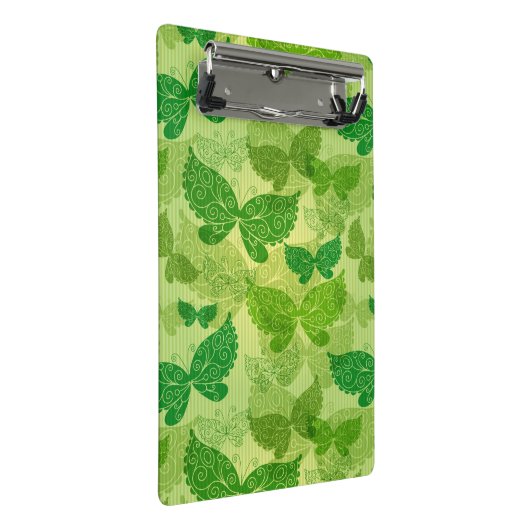 Frühlings-grünes Muster Mini Klemmbrett (Schrägansicht)