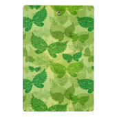 Frühlings-grünes Muster Mini Klemmbrett (Rückseite)
