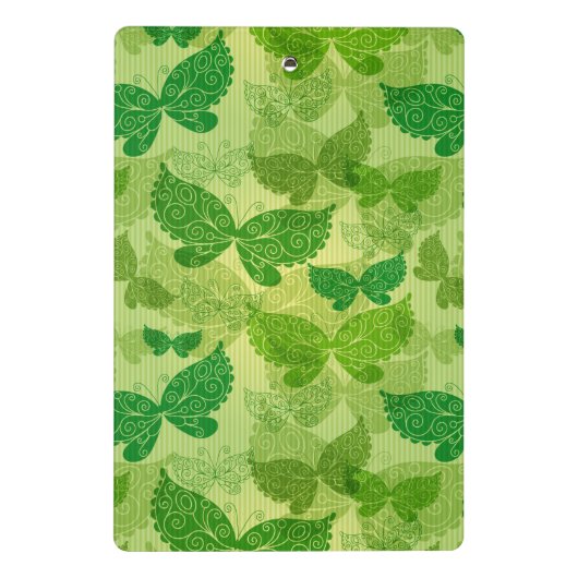 Frühlings-grünes Muster Mini Klemmbrett (Rückseite)