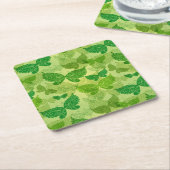 Frühlings-grünes Muster Rechteckiger Pappuntersetzer (angewinkelt)