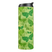Frühlings-grünes Muster Thermosbecher (Nach links gedreht)