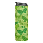 Frühlings-grünes Muster Thermosbecher (Nach rechts gedreht)