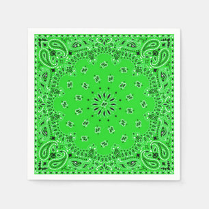 Frühlings-grünes Paisleybandana-Schal GRILLEN Serviette