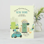 Frühlings-Haustür-bewegliche Mitteilung Einladung (Stehend Vorderseite)