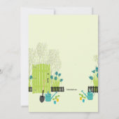 Frühlings-Haustür-bewegliche Mitteilung Einladung (Rückseite)