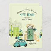 Frühlings-Haustür-bewegliche Mitteilung Einladung (Vorne/Hinten)