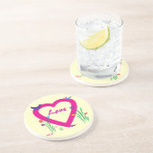 Frühlings-Herz-Valentinsgruß Untersetzer (Seite)