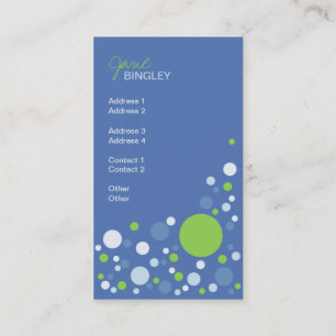 Frühlings-Himmel-Retro Punkte Visitenkarte