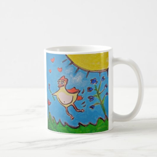 Frühlings-Huhn-Morgen-Tasse Kaffeetasse (Rechts)