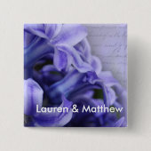 Frühlings-Hyazinthen Button (Vorderseite)