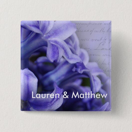 Frühlings-Hyazinthen Button (Vorderseite)