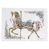 Frühlings-Karussell-Pferd, das Geschenk-Tasche Große Geschenktüte (Rückseite)